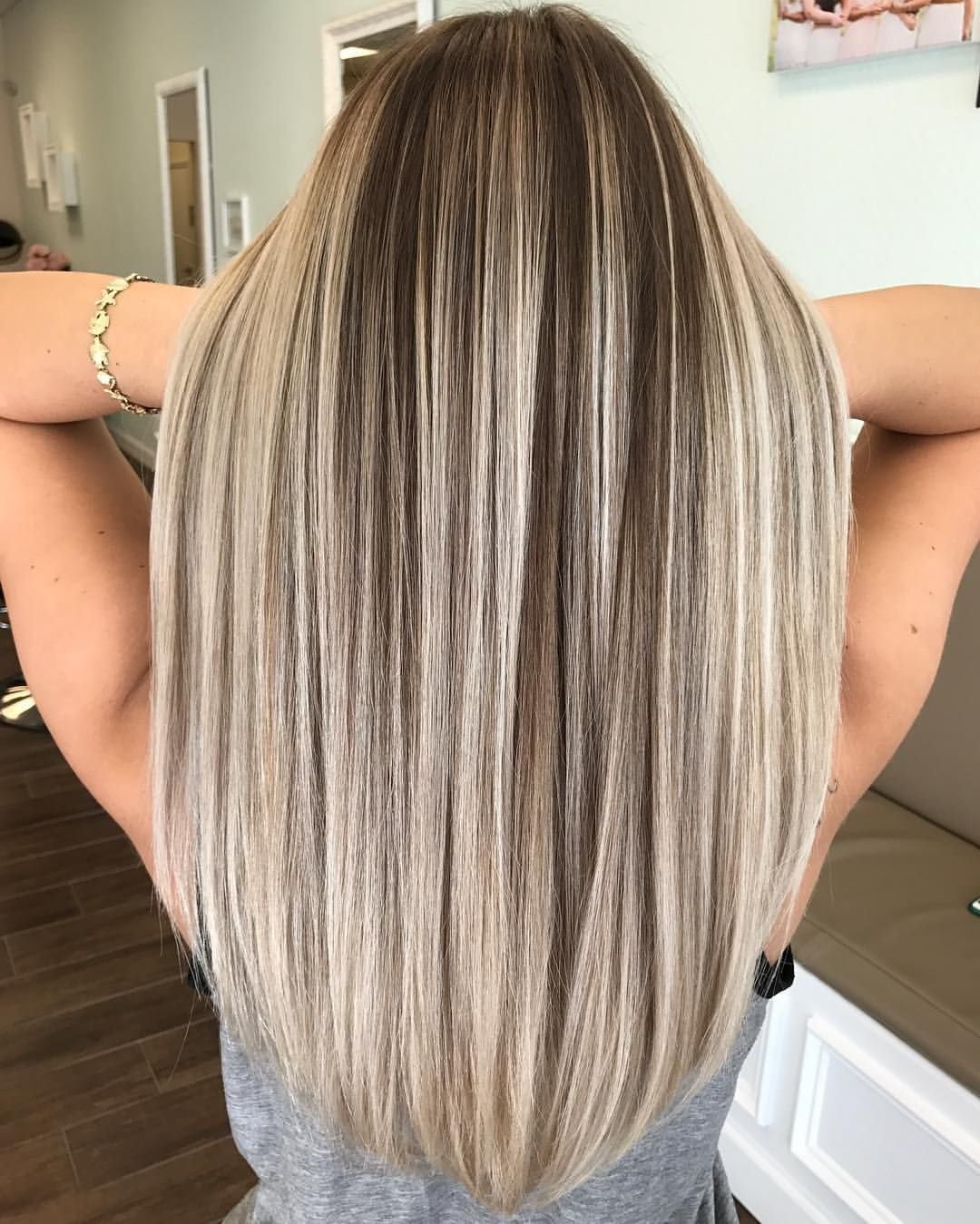 Мелирование на русые волосы средней