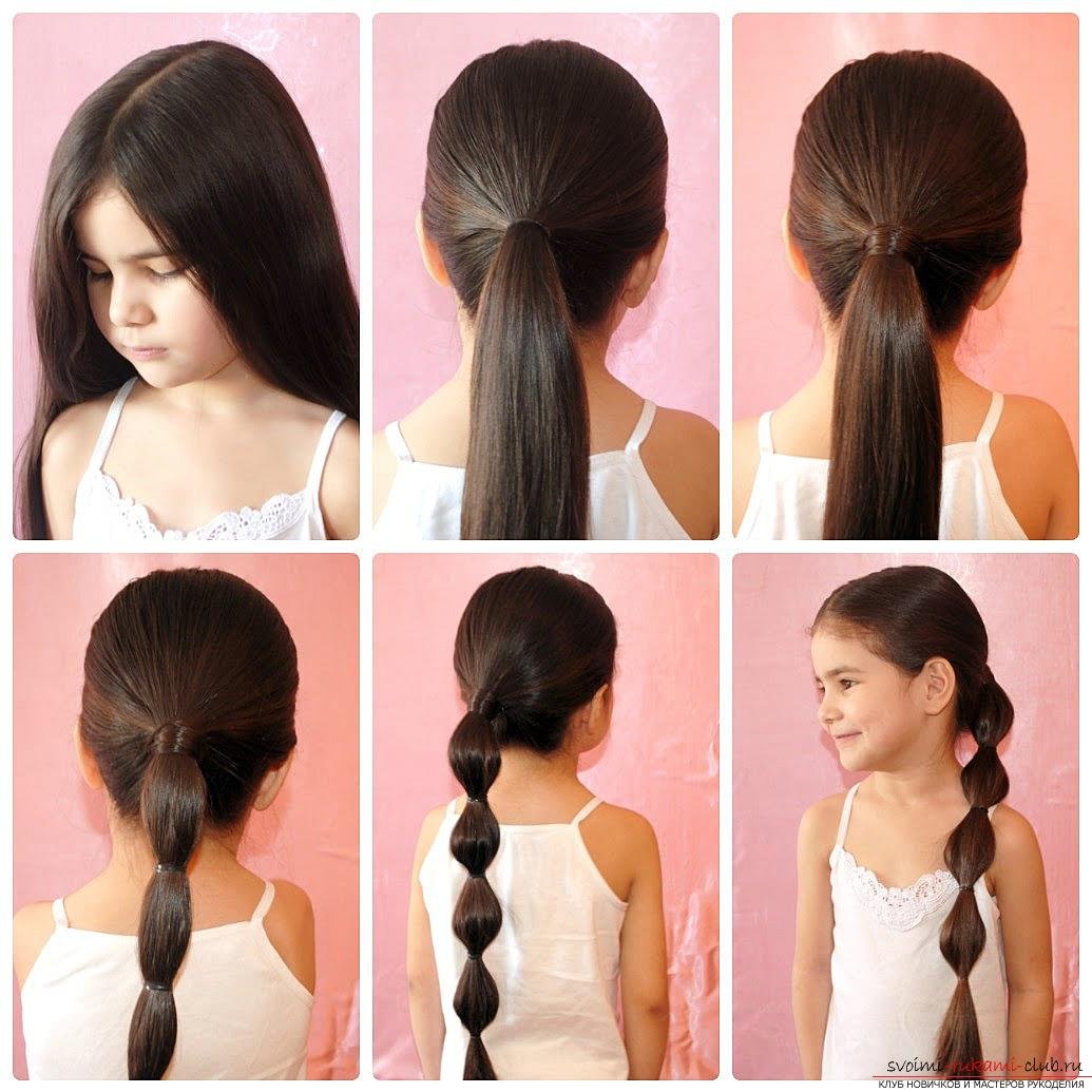 Простые причёски для девочек в садик