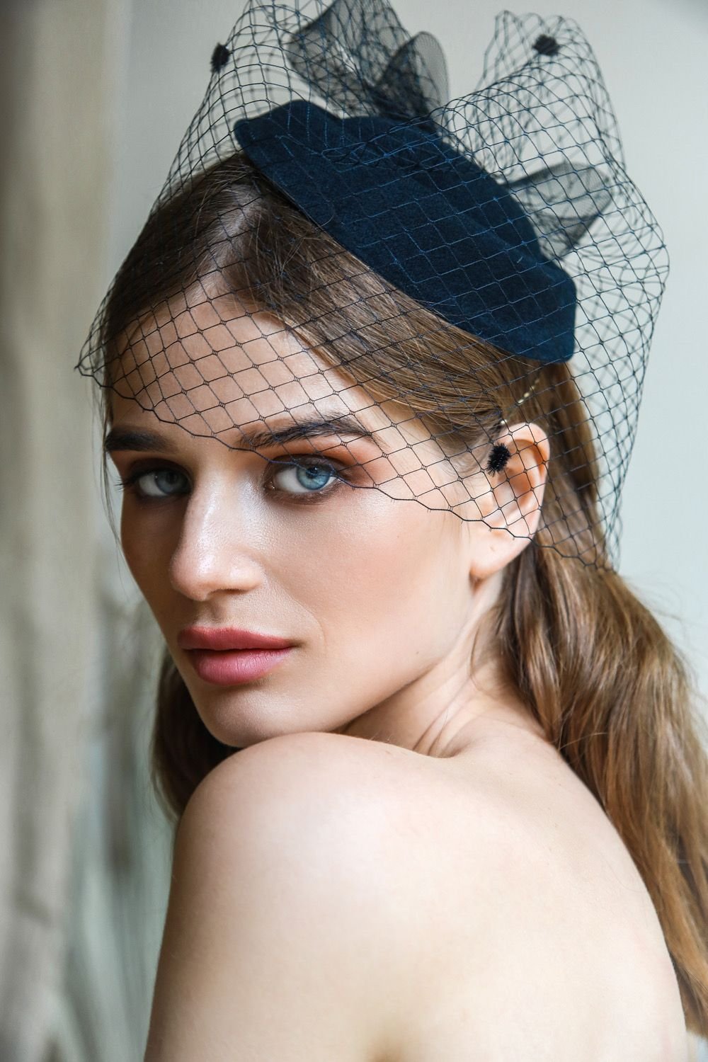 Шляпка вуалетка