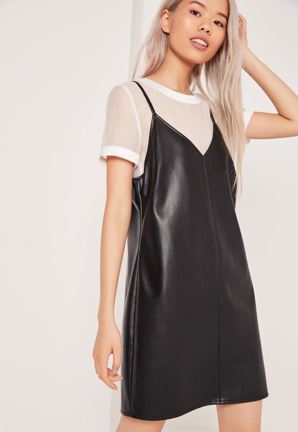 Кожаный сарафан Зара