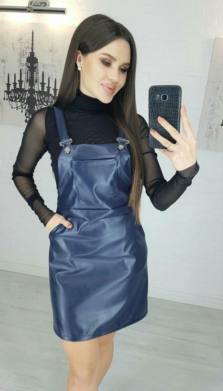 Кожаный сарафан Эскада