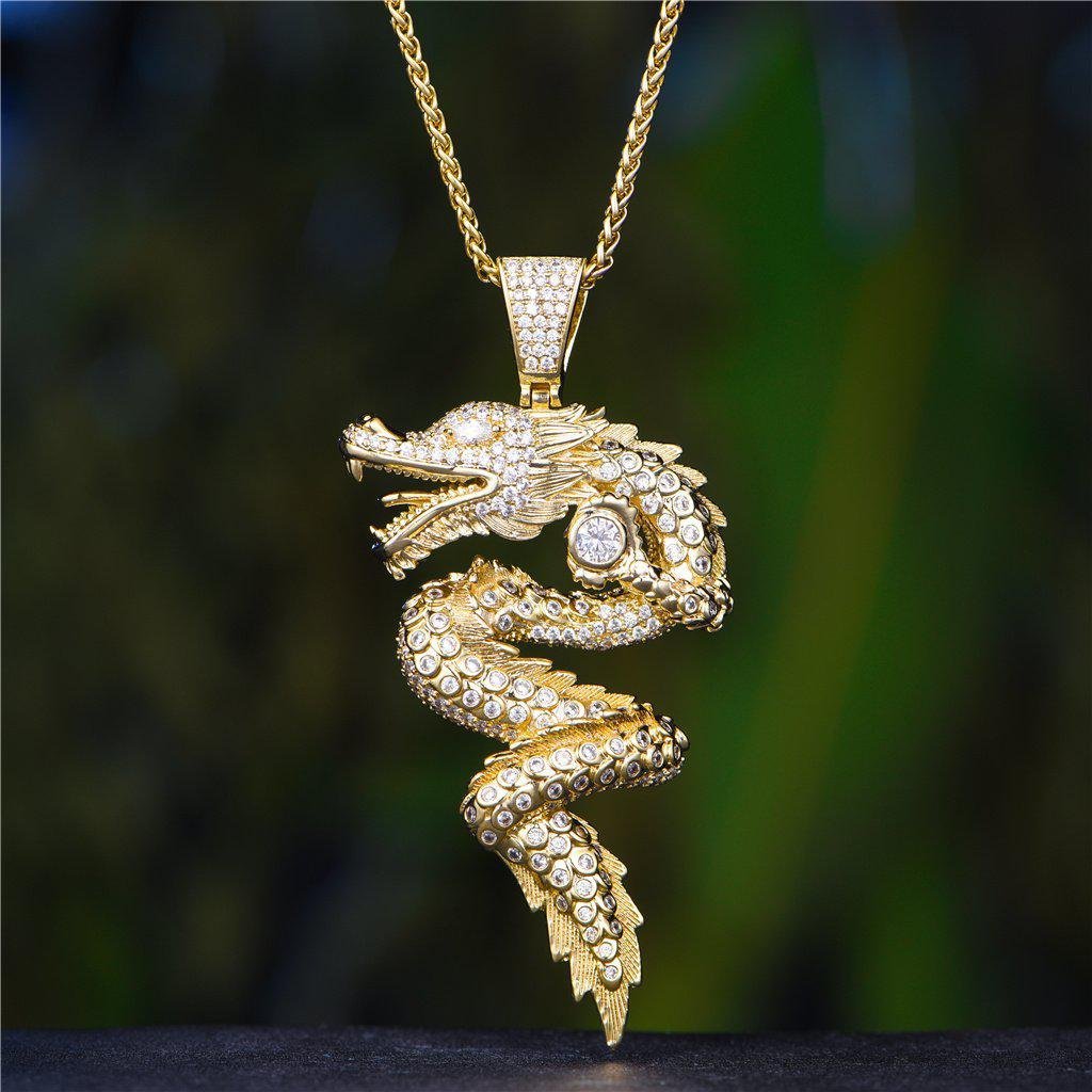 Медальон золотой дракон