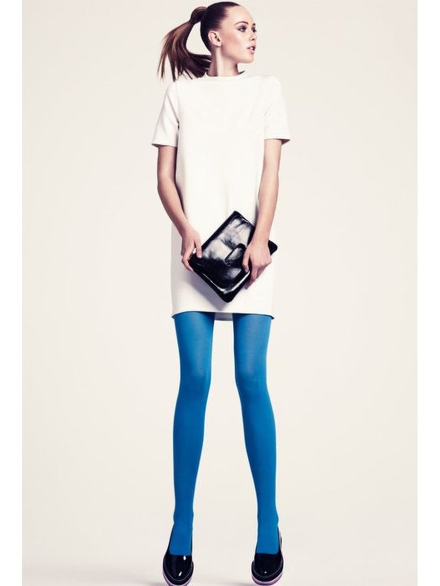 Платье с цветными колготками