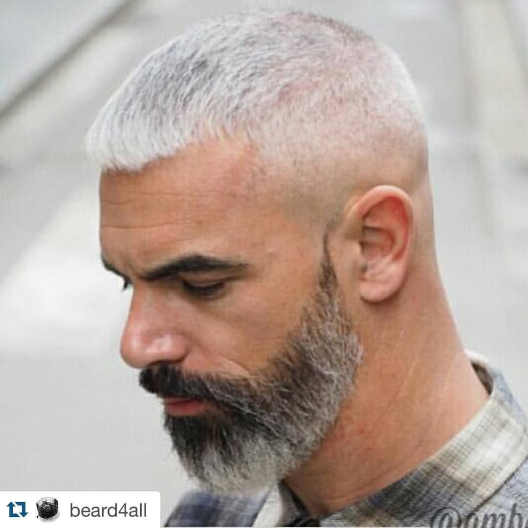 Мужские стрижки фейд Седые волосы