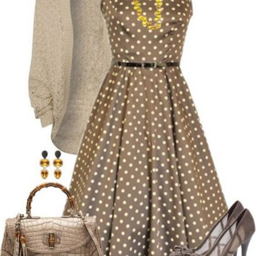 Аксессуары к серому платью