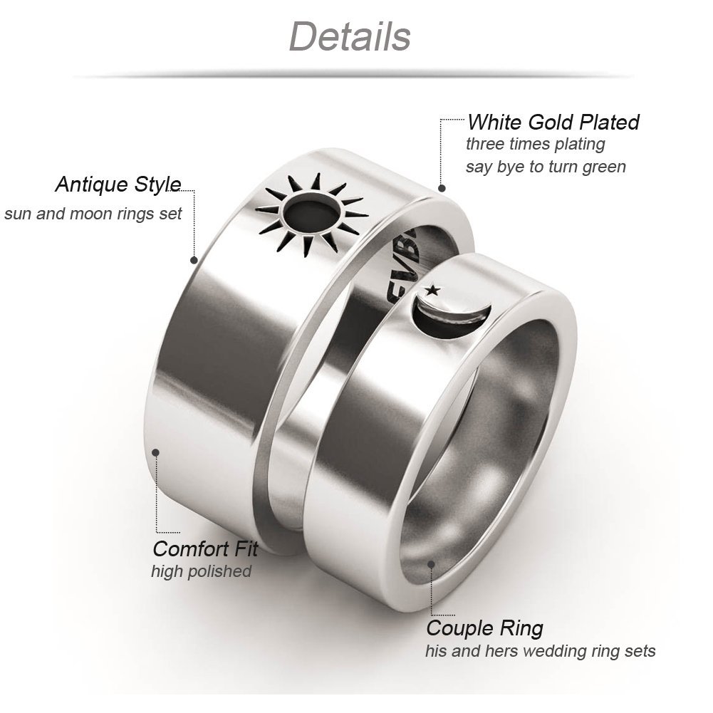 Парные кольца с луной