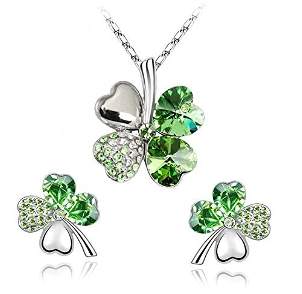 Серьги гвоздики Клевер четырехлистный