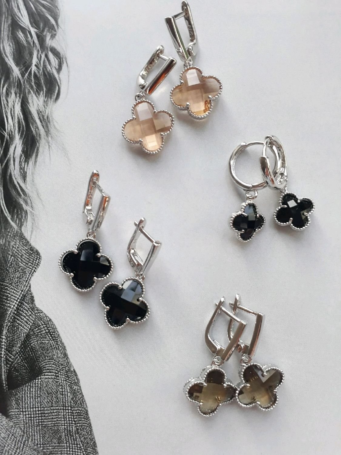 Paperfox серьги Клевер