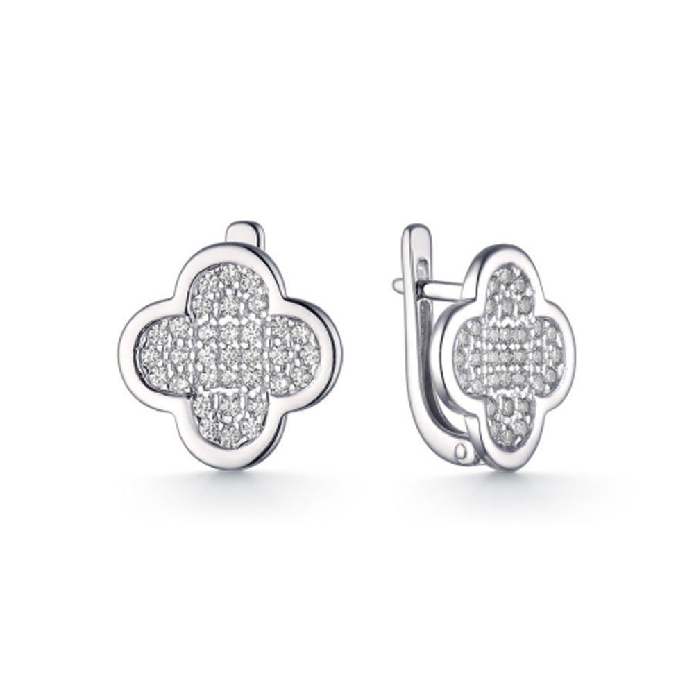 Серьги Клевер van Cleef золото