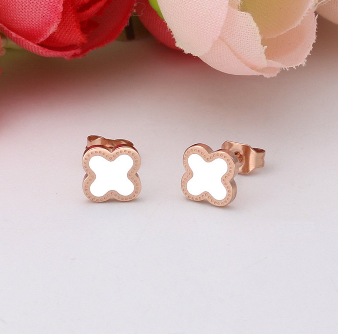 Серьги trendy Клевер из серебра 90216