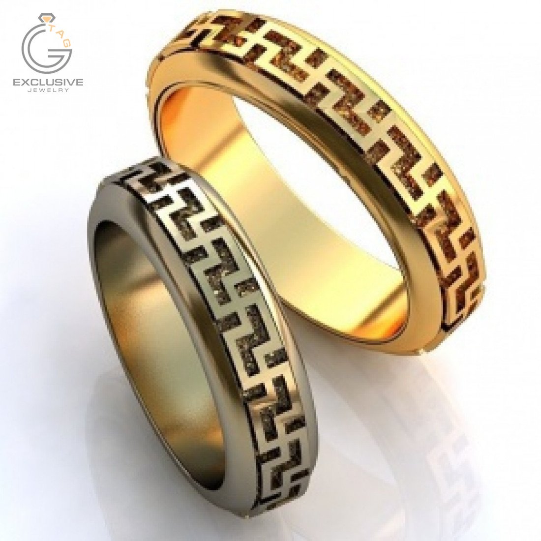 Обручальные кольца с узором