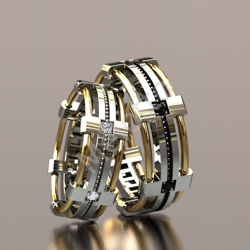 Необычные мужские обручальные кольца