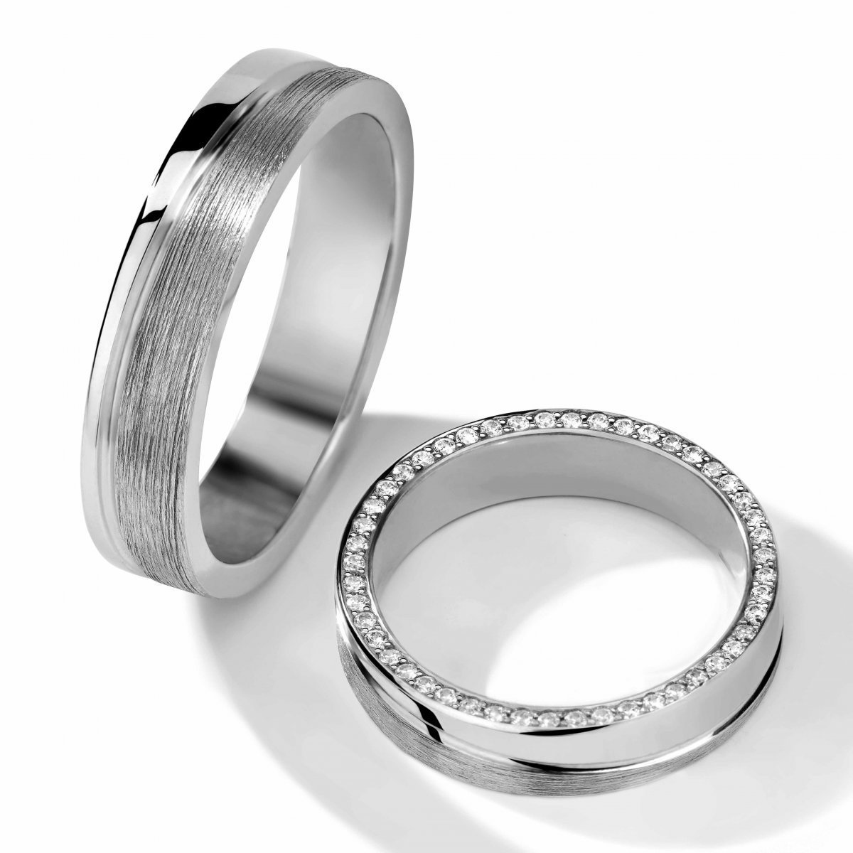 Обручальные кольца Тиффани белое золото платина