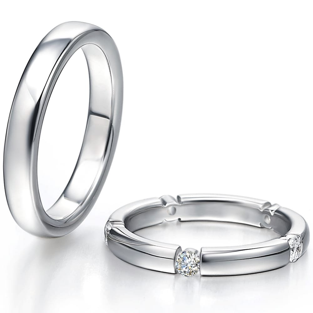 Обручальные кольца из белого золота