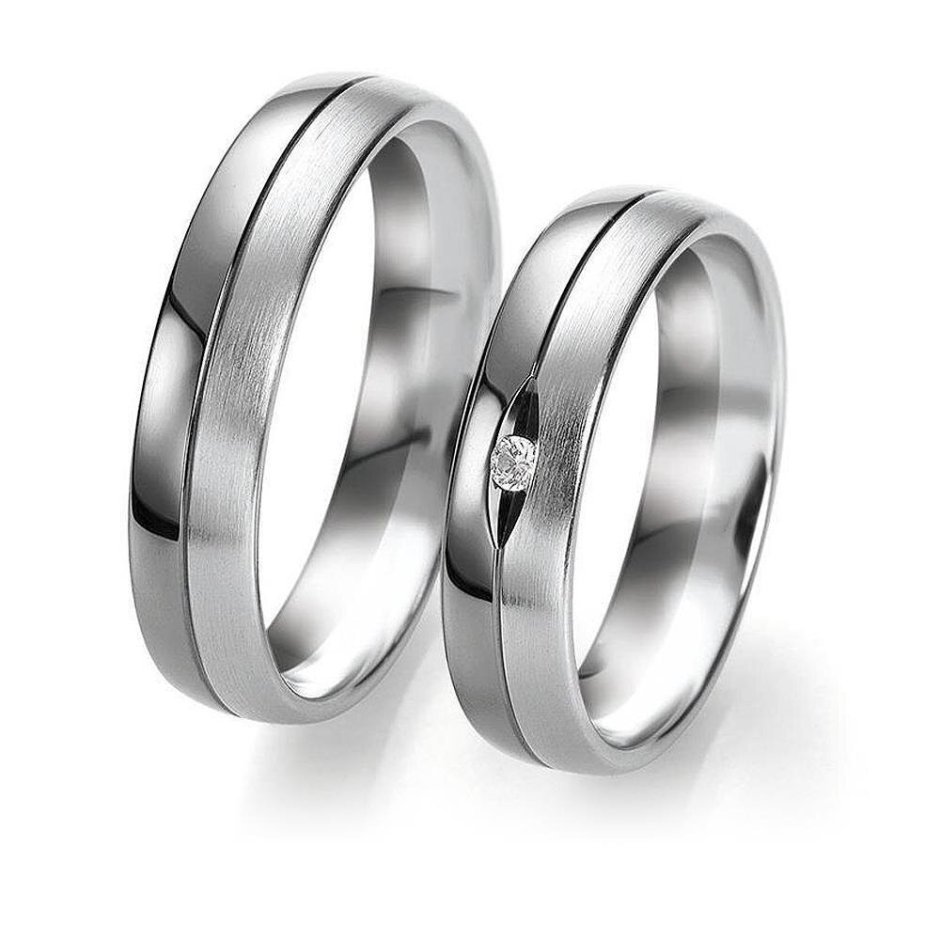 Обручальные кольца из белого золота