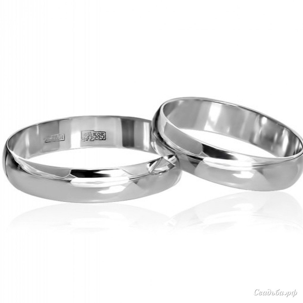 Кольца белое золото Адамас обручальные