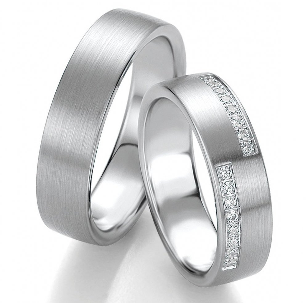 Обручальные кольца из белого золота