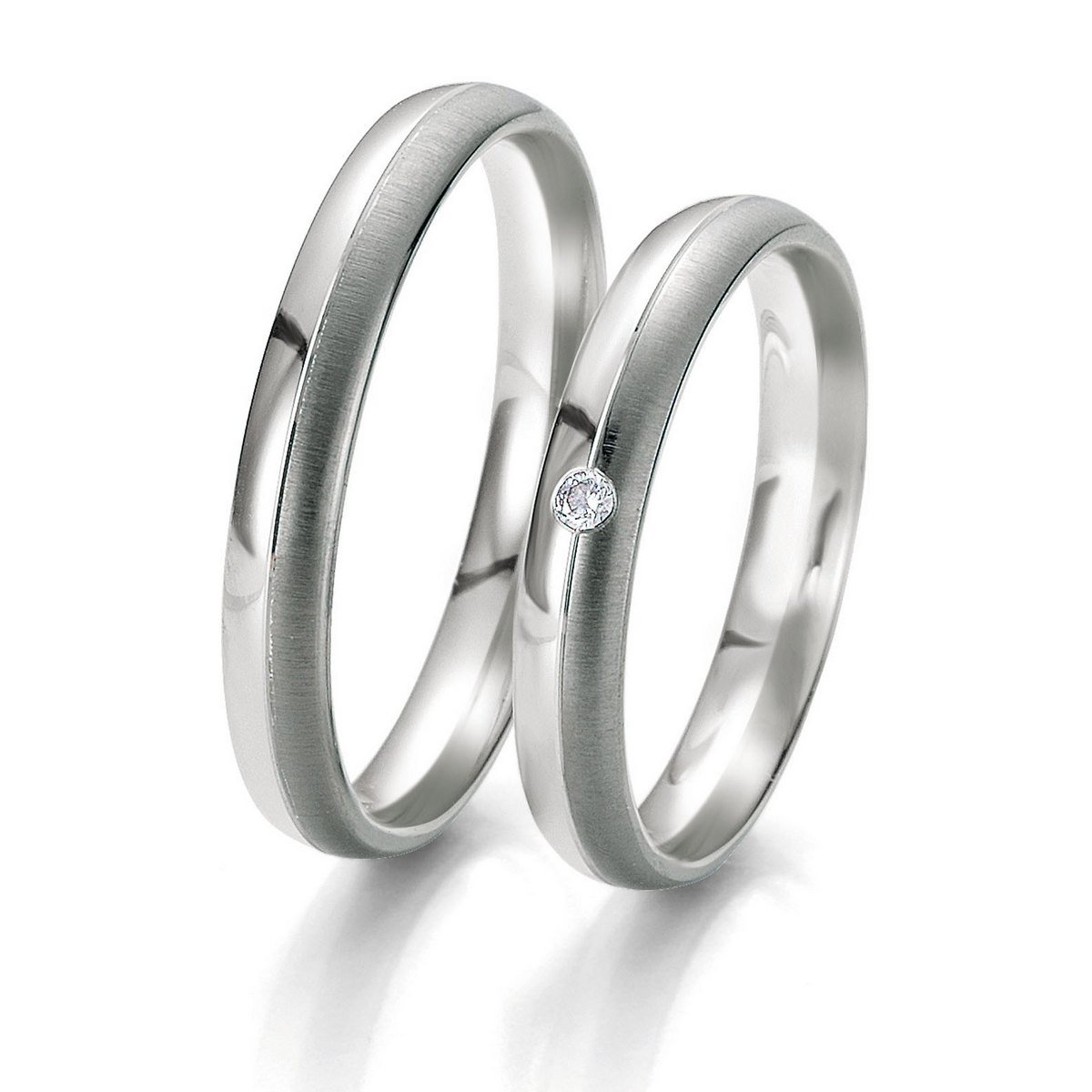 Кольцо обручальное серебро Бройнинг