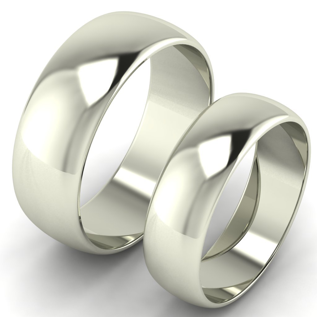 Обручальные кольца из белого золота