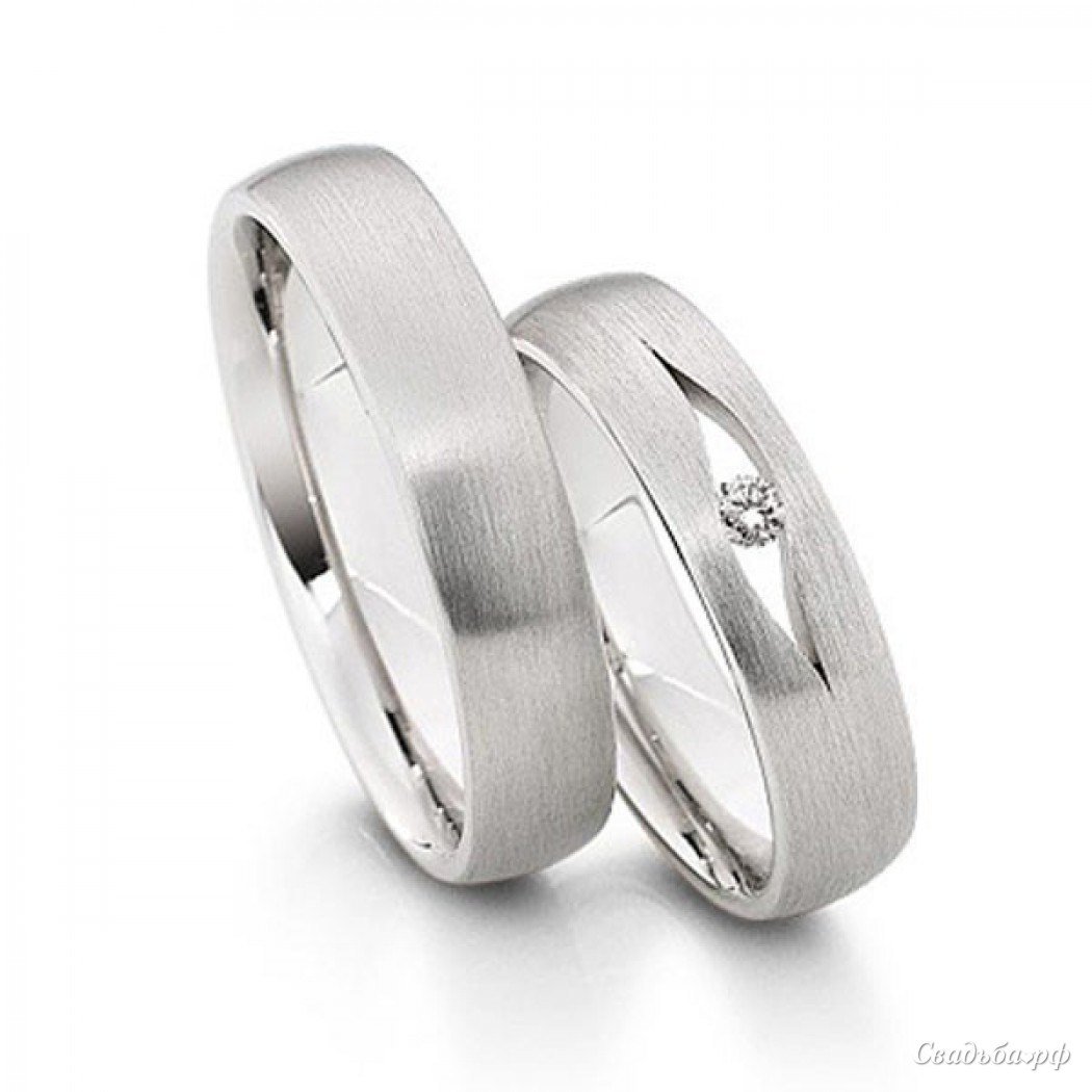 Обручальные кольца из белого золота