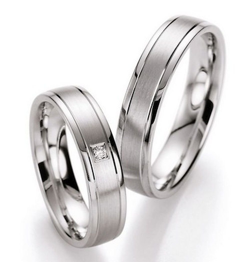 Обручальные кольца из белого золота 2020