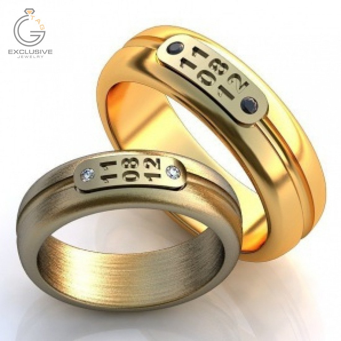 Обручальное кольцо с замочком