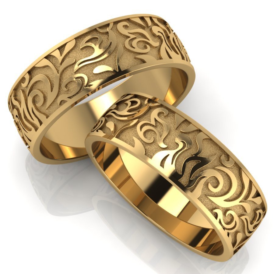 Европейские золотые кольца. Свадебные кольца. Красивые обручальные кольца. Свадебные кольца широкие. Обручальные кольца с узором.