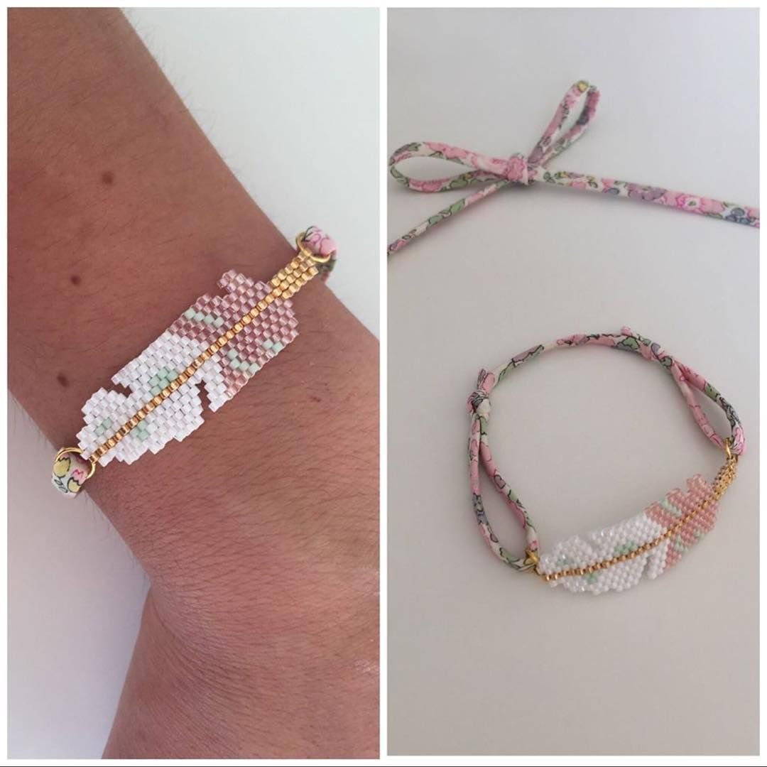 Бисерный браслет тонкий