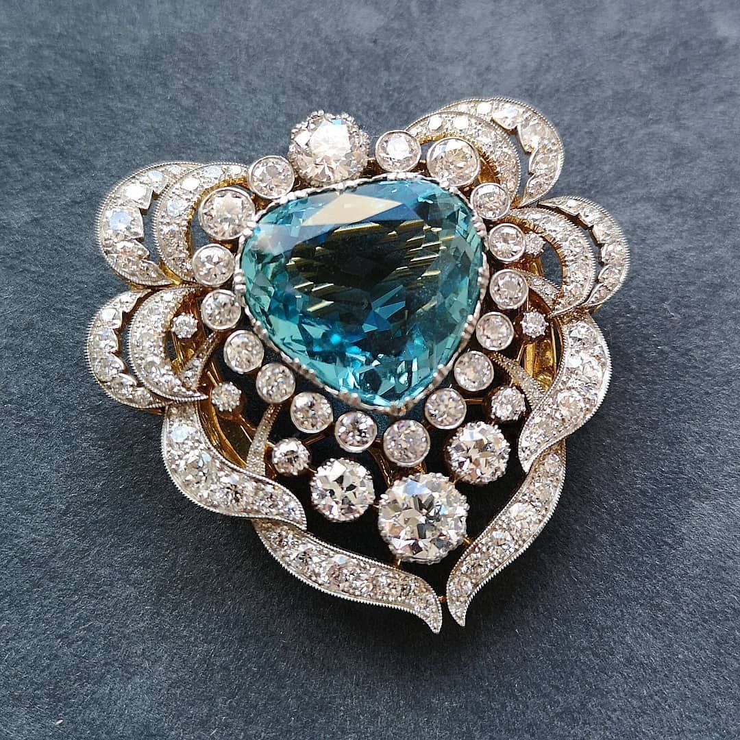 Колье KABAROVSKY золото750 Аквамарин турмалин бриллиант