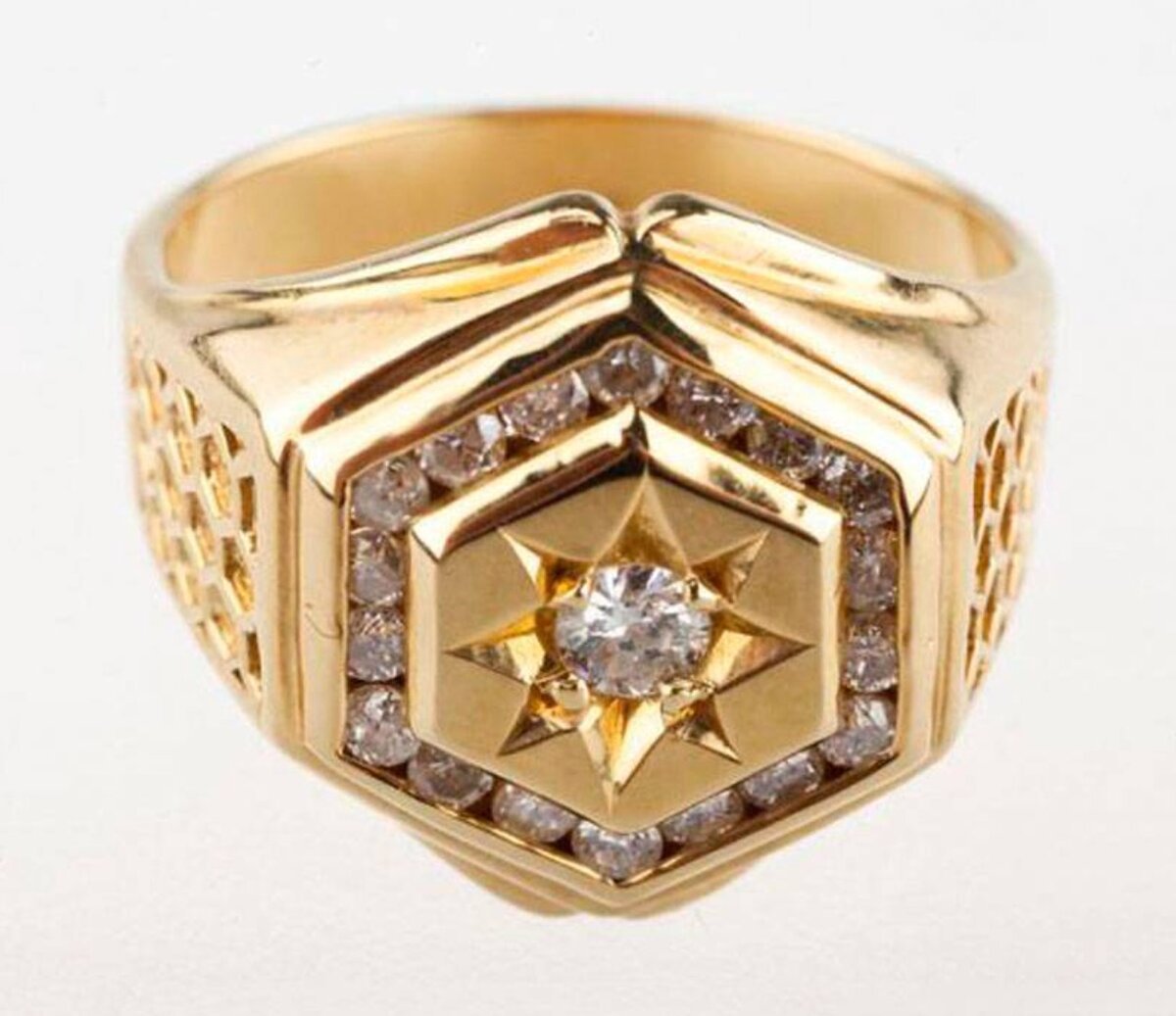 Золотая 5850 мужская печатка вайтберес