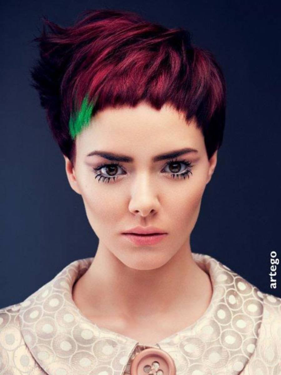 Окрашивание на очень короткую стрижку