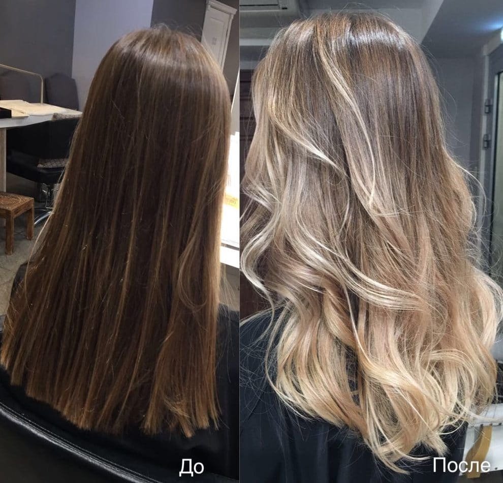 Шатуш балаяж брондирование блонд