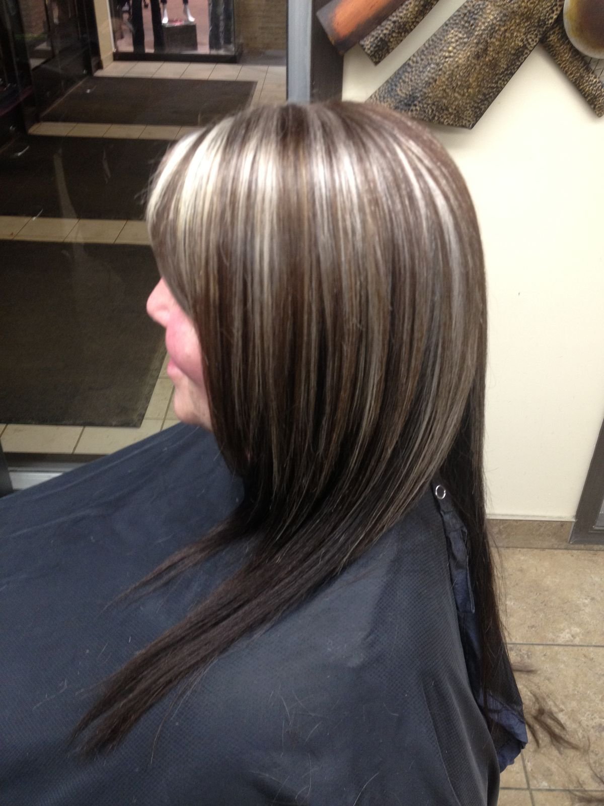 Мелирование на темные волосы