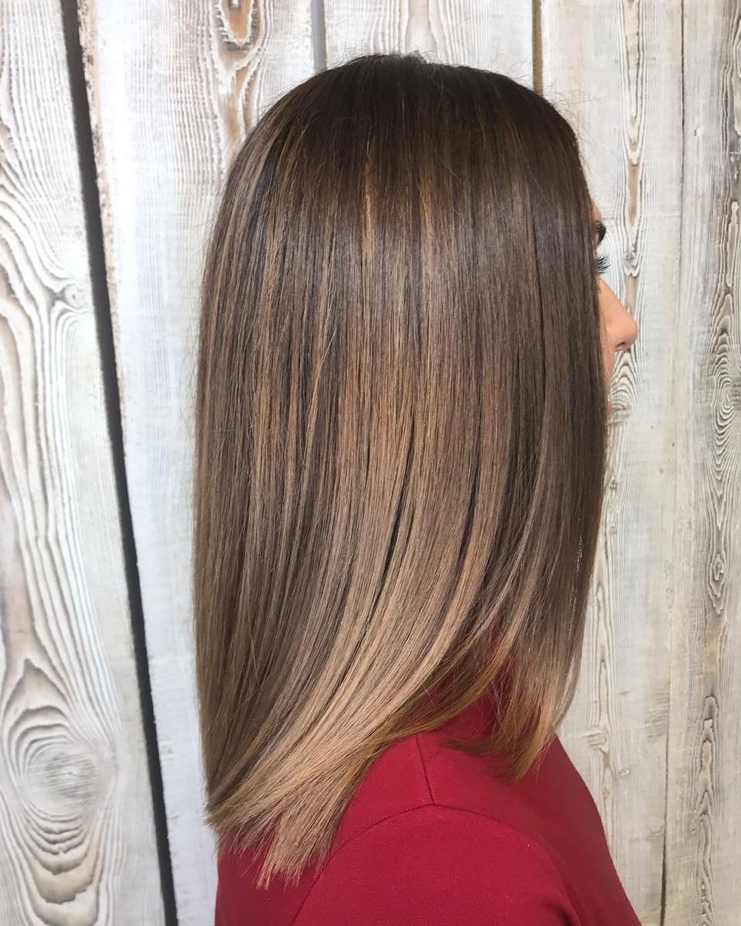 Мелкое мелирование на темные волосы