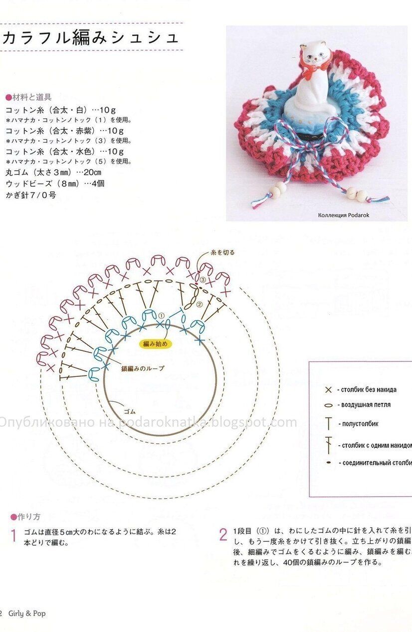 Заколка цветок из ткани