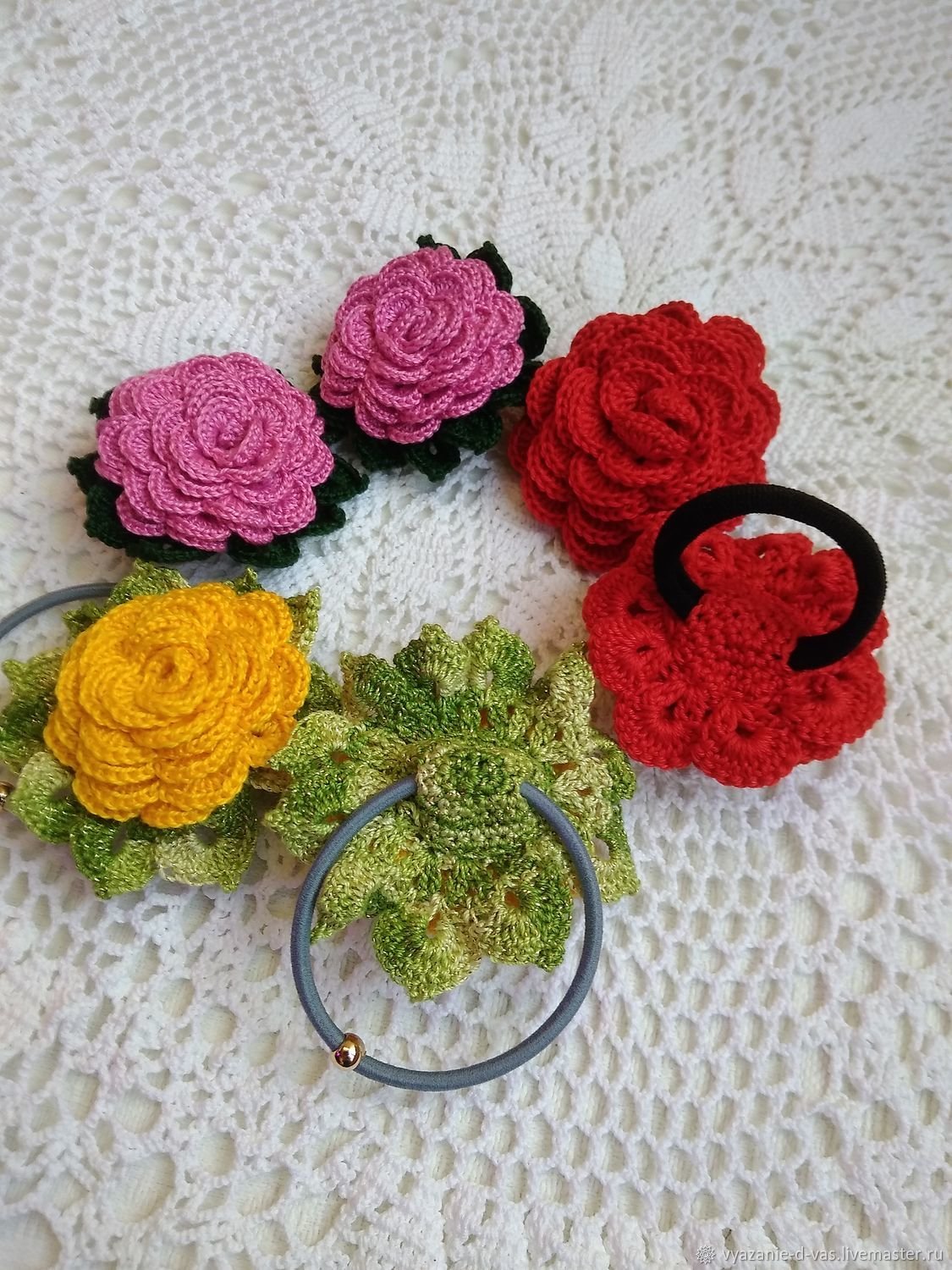 Резинка для волос крючком