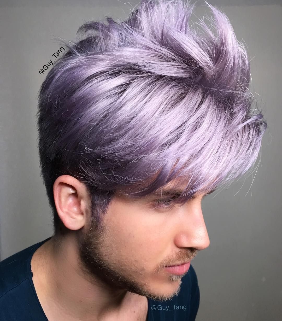 Фиолетовый цвет волос у мужчин