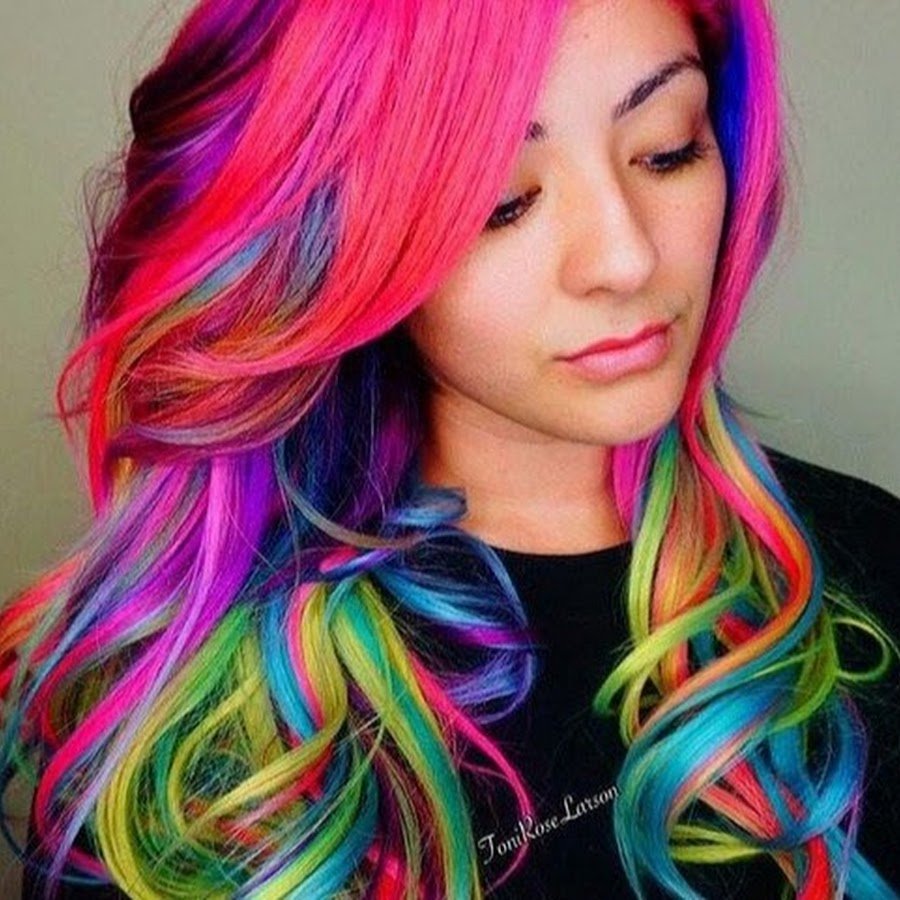 Разноцветное мелирование