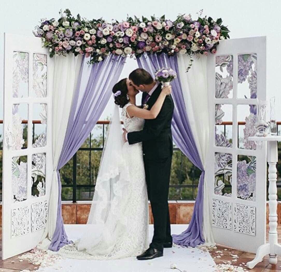 Свадебный президиум голубой