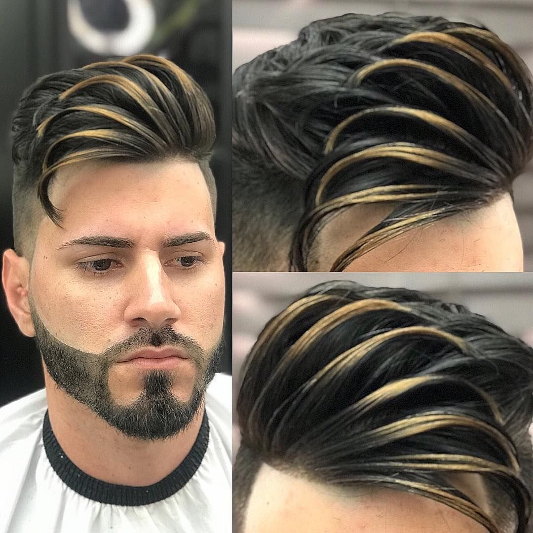 Мелирование на чёрные волосы мужчине