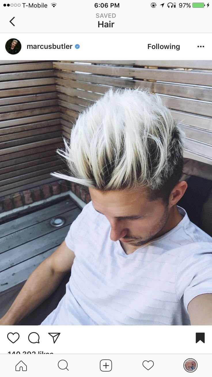 Мелирование в белый мужчина