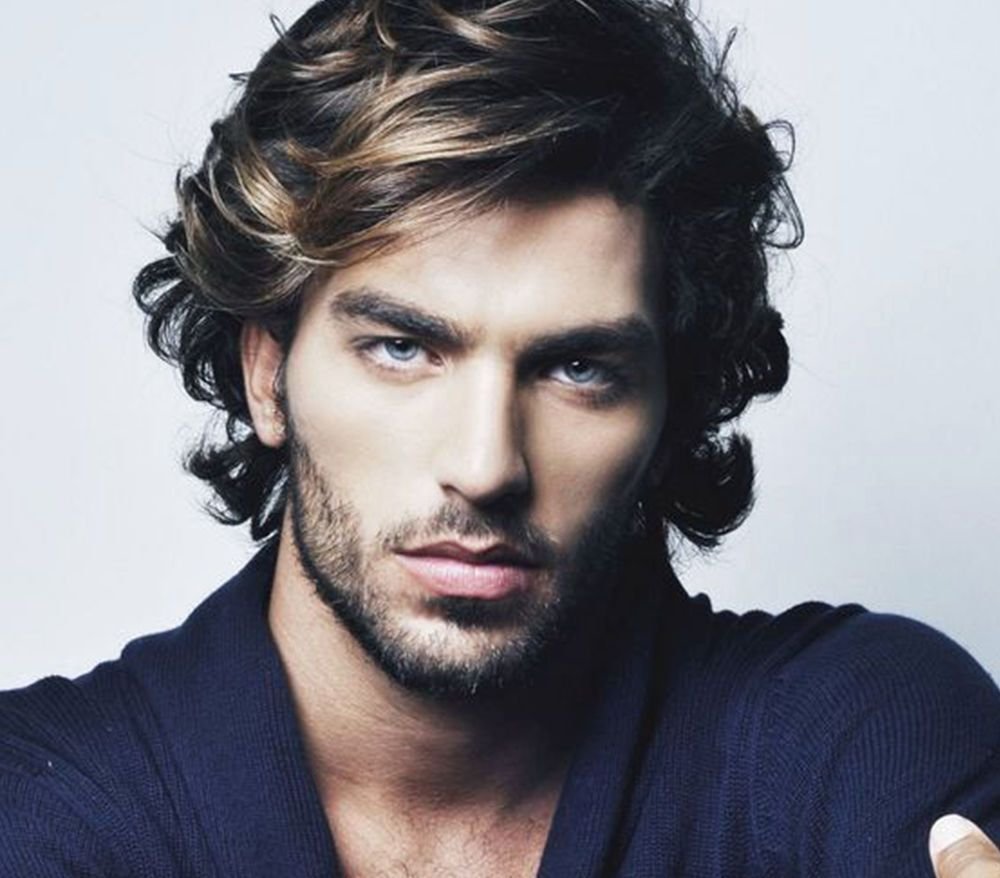 Мужское мелирование на кудрявые волосы