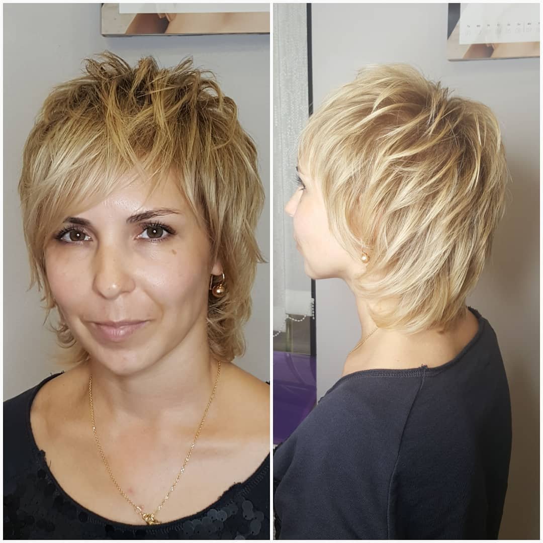 Стрижка Боб-Гарсон на короткие волосы с челкой