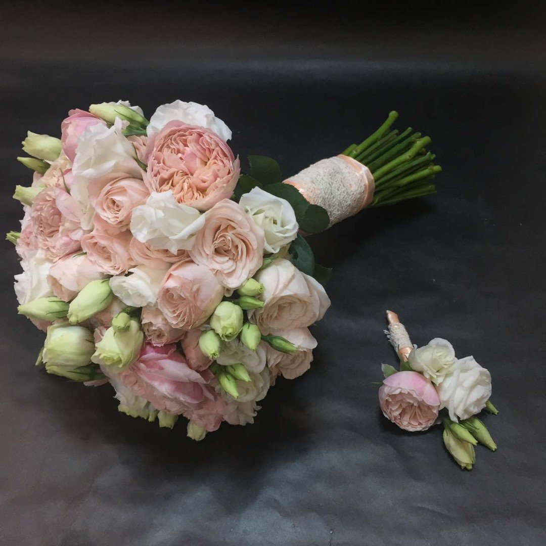 Эустома свадебный букет невесты