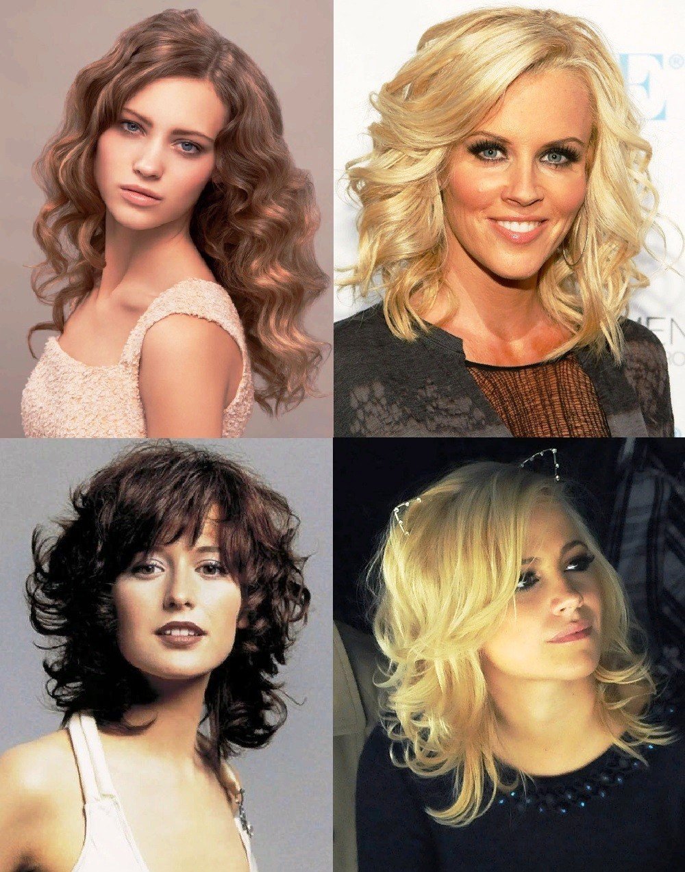 Прическа кудри на средние волосы с челкой