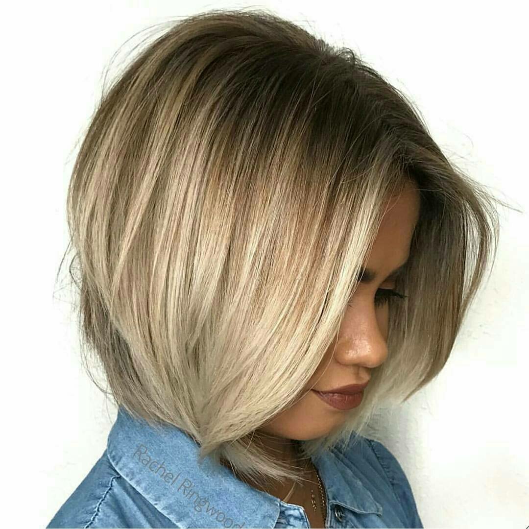 Мелирование балаяж каре русые