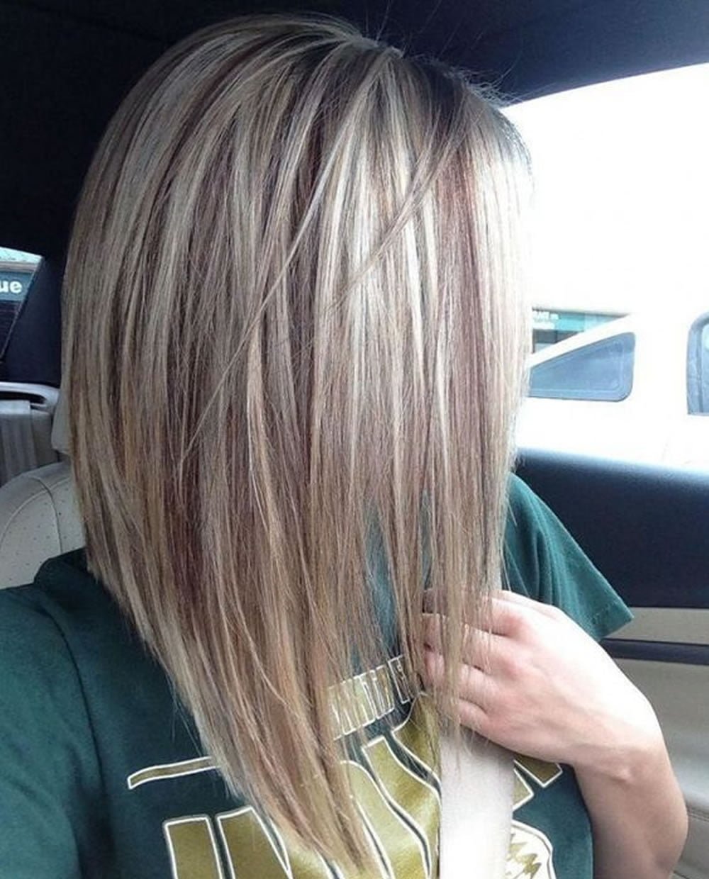 Мелирование балаяж каре русые