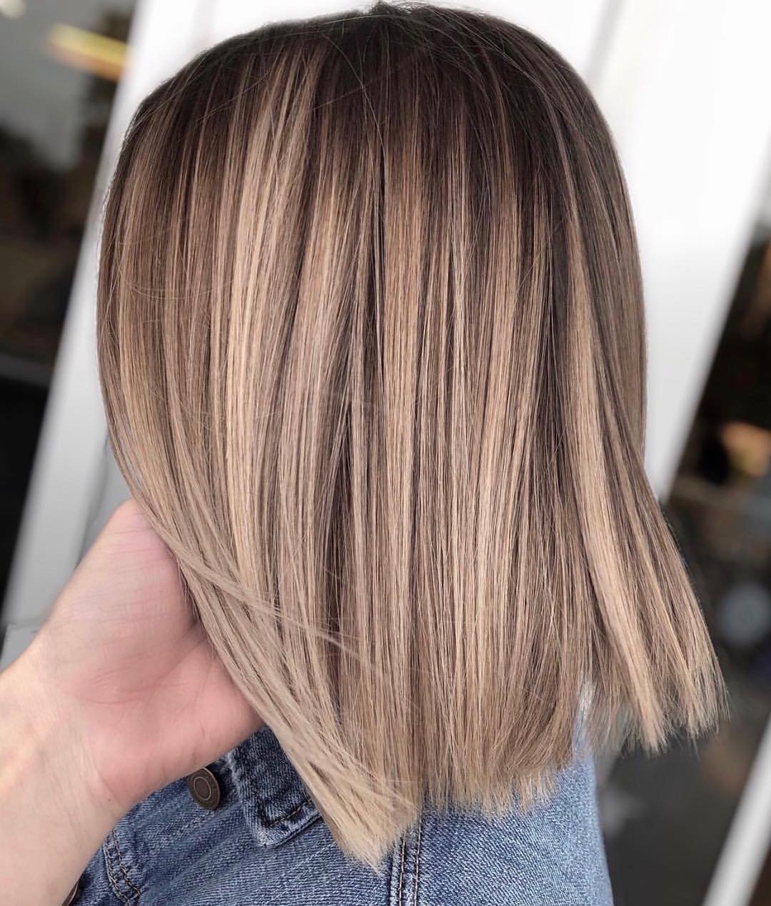 Мелирование на русые волосы средней