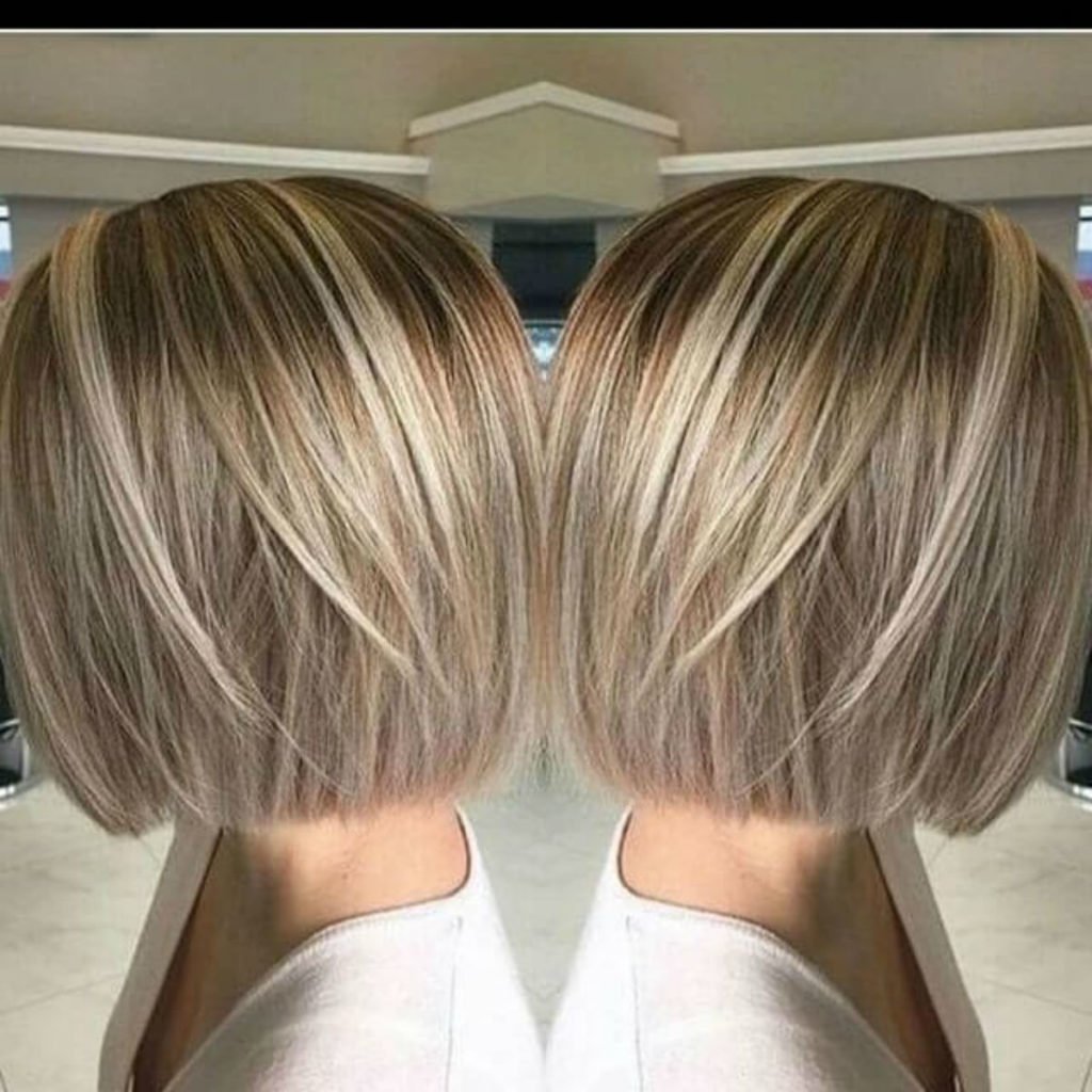 Удлиненное каре на русые волосы