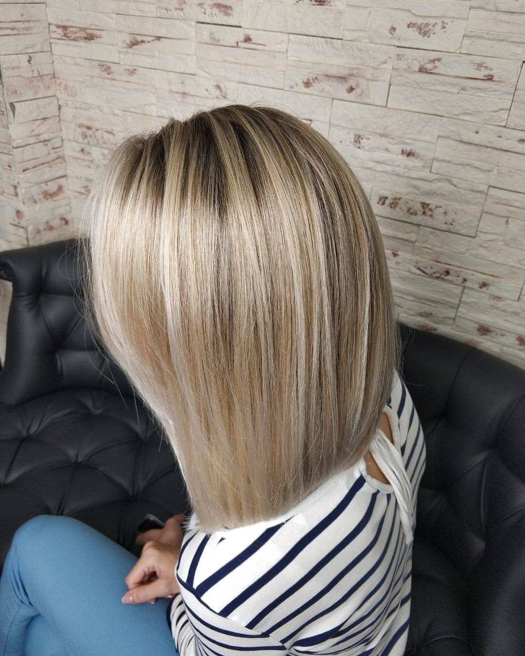 Удлиненное каре мелирование балаяж